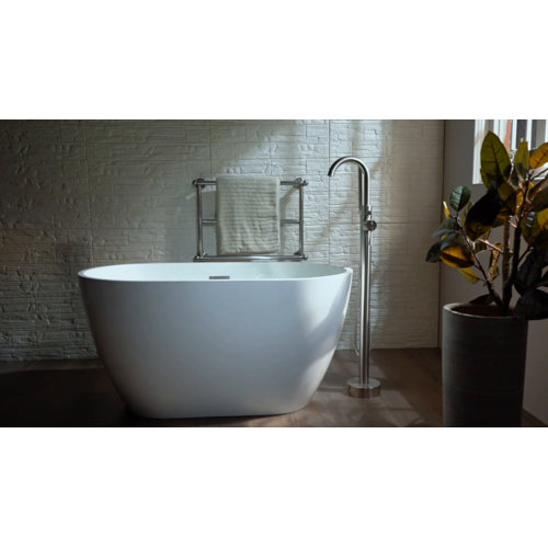 WoodBridge 48" X 26" Freestanding Soaking Acrylic Bathtub Wayfair